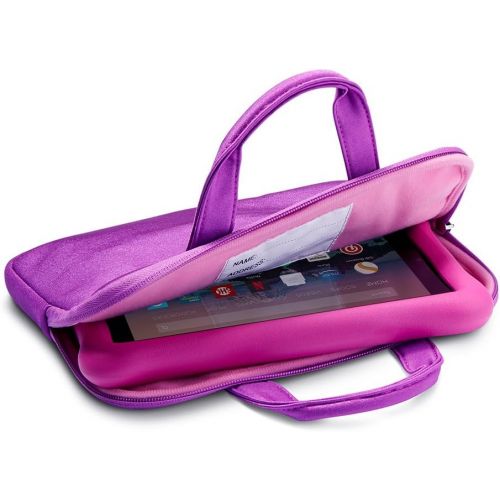  NuPro Zipper Sleeve for Fire 7 Kids Edition Tablet and Fire HD 8 Kids Edition Tablet, Purple/Pink