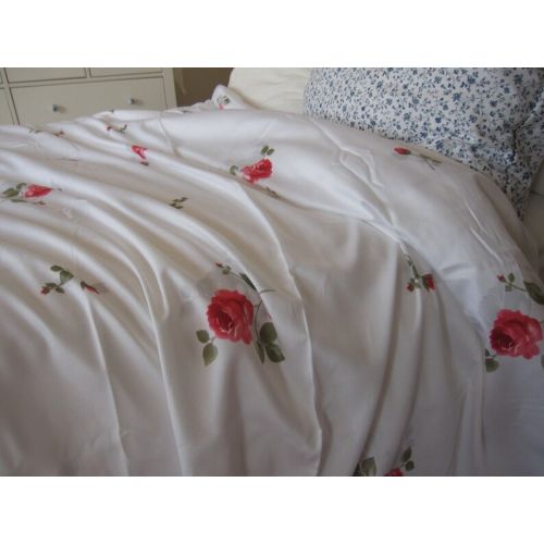  Nurdanceyiz Shabby chic bedding floral rose Pink Red print floral Twin XL queen super king oversized 120x120 120x98 118x114 116x96 88x90 duvet cover