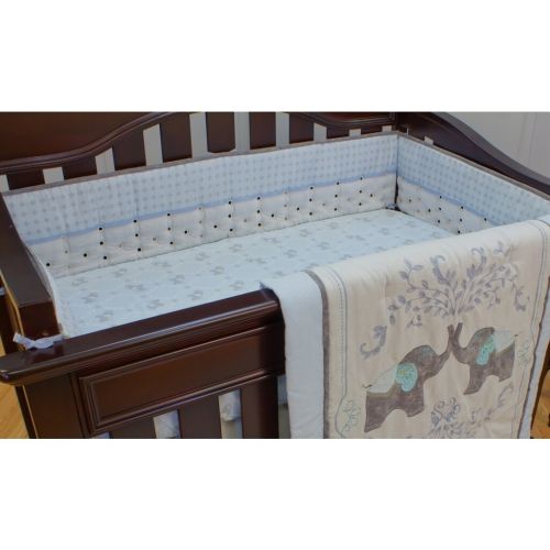  Nurture Imagination Elephant Jubilee Airflow Crib Bumper by Nurture Imagination