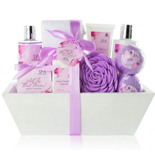  Nurture Me Organics Premium Large Spa Basket,All The Best Wishes Gift Basket for Women. Bath & Body 10-Piece Gift...