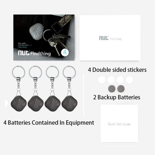  [아마존베스트]Nutale Key Finder, 4-Pack Bluetooth Tracker Item Locator with Key Chain for Keys Pet Wallets or Backpacks and Tablets