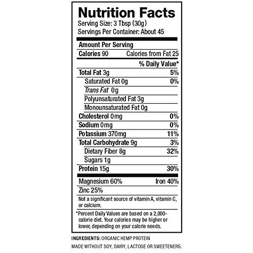 Nutiva Organic, Cold-Processed Hemp Seed Protein from non-GMO, Sustainably Farmed Canadian...
