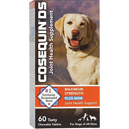  Nutramax Laboratories Cosequin Maximum Strength Joint Supplement Plus MSM - With Glucosamine and Chondroitin - For Dogs of All Sizes