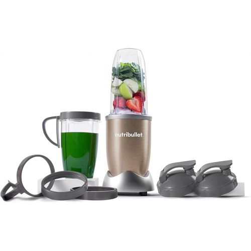  nutribullet Pro 900 Watt Personal Blender - 13-Piece High-Speed Blender/Mixer System, Champagne