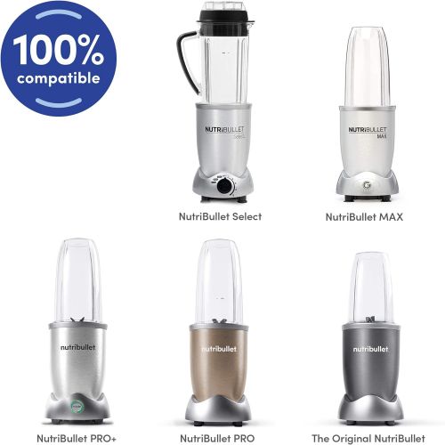  NutriBullet NBM-U0270 24 Ounce Tall Cup with Standard Lip Ring, Clear/Gray