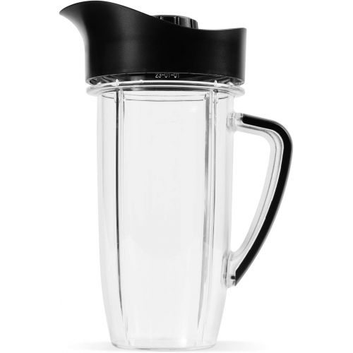  NutriBullet NBM-U0273 Rx 45 Oz Oversized Cup with Pitcher Lid, Black/Clear