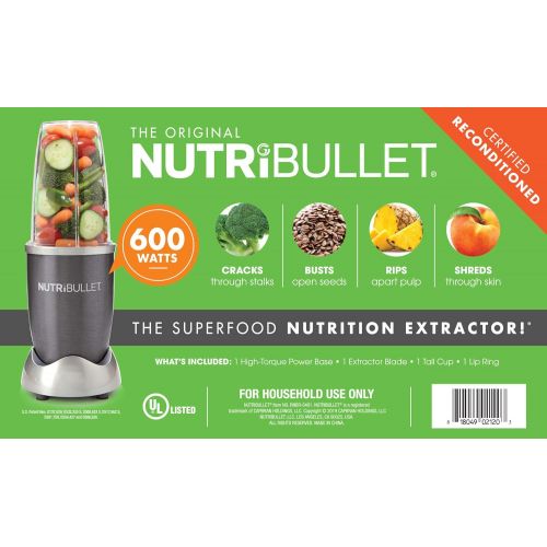  NutriBullet 600W 4pc Certified Reconditioned