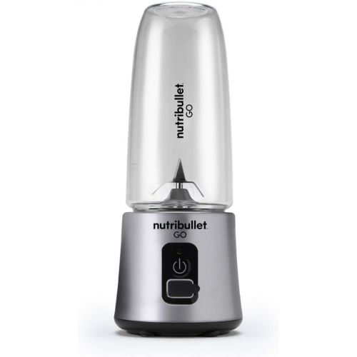  nutribullet GO Portable Blender for Shakes and Smoothies, 13 Ounces, 70 Watts, Silver, NB50300S