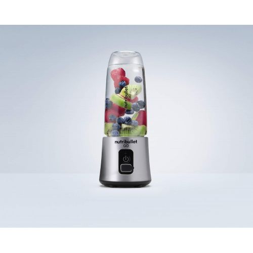  nutribullet GO Portable Blender for Shakes and Smoothies, 13 Ounces, 70 Watts, Silver, NB50300S