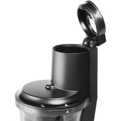  nutribullet Slow Juicer, Slow Masticating Juicer Machine, Easy to Clean, Quiet Motor & Reverse Function, BPA-Free, Cold Press Juicer with Brush, 150 Watts, Charcoal Black, NBJ50300