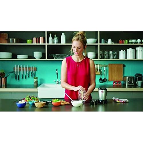  [아마존베스트]Nutribullet MBR-0328 0.53 Litre Compact High Speed Food Mixer for Fruit and Vegetable Smoothies Plastic BPA Free 200 W Recipe Book Dishwasher Safe Grey