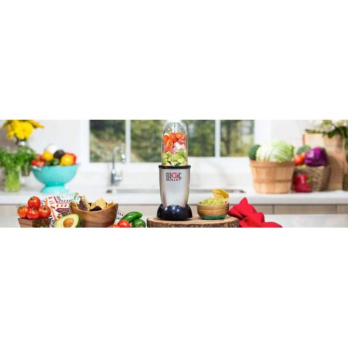  [아마존베스트]Nutribullet MBR-0328 0.53 Litre Compact High Speed Food Mixer for Fruit and Vegetable Smoothies Plastic BPA Free 200 W Recipe Book Dishwasher Safe Grey