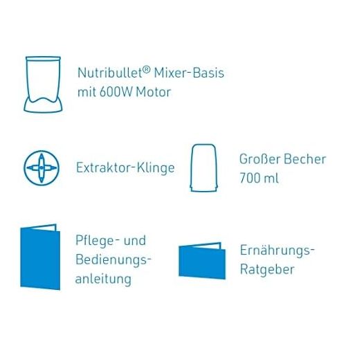  NutriBullet 600 W silver mixer with extractor blade makes superfood from simple foods power stand mixer for daily vitamin kick 5 pieces.