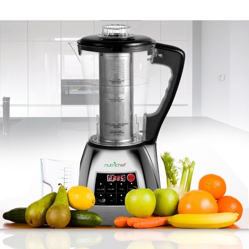  NutriChef PKSM240-V Digital Electronic Soup Cooker + Blender + Juice Drink Maker