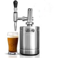 NutriChef Nitro Cold Brew Coffee Maker - Home Brew Coffee Keg, Nitrogen Coffee Machine Dispenser System w/ Pressure Relieving Valve Kit & Stout Creamer Faucet, Stainless steel - NutriChef NCNTROCB10