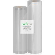 NutriChef PRTPKVS16RL 2 Rolls 11x50 and 8x50 4 mil Commercial Grade Vacuum Sealer Food Storage Rolls | Create Your Own Size Bag! For NutriChef, and Other Brands. (total 100 feet)