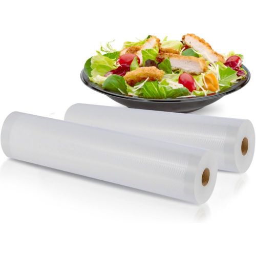  NutriChef PRTPKVS16RL 2 Rolls 11x50 and 8x50 4 mil Commercial Grade Vacuum Sealer Food Storage Rolls | Create Your Own Size Bag! For NutriChef, and Other Brands. (total 100 feet)