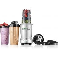 NutriChef Personal Electric Single Serve Blender - 1200W Professional Kitchen Countertop Mini Blender for Shakes and Smoothies w/ Pulse Blend, Convenient Lid Cover, Portable 10 & 24 Oz Cups