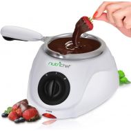Chocolate Melting Warming Fondue Set - 25W Electric Choco Melt / Warmer Machine Set w/ Keep Warm Dipping function & Removable Pot, Melts Chocolate, Candy, Butter, Cheese- NutriChef