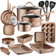 [아마존베스트]NutriChef NCCW20S.5 20-Piece Nonstick Kitchen Cookware Set Ware Pots Baking Pan w/Saucepan, Frying Pans, Cooking Pots, Oven Pot, Lids, Utensil