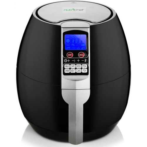  NutriChef AZPKAIRFR54 Digital Air Fryer, Black