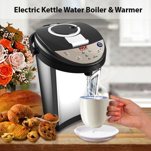  NutriChef Digital Electric Tea Kettle - Electric Kettle Water Boiler & Warmer wAdjustable Temp Control - For Coffee & Tea 3.69 Quarts - Auto Shut Off & Child Safety