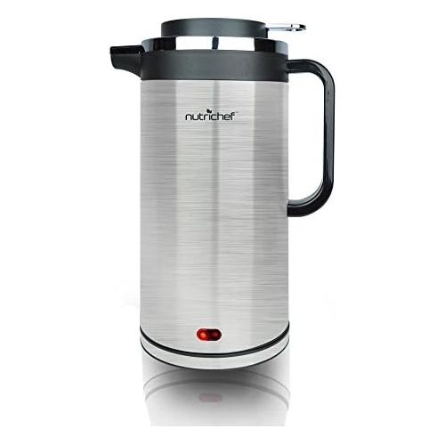  NutriChef AZPKWK23SR Electric Kettle, 2.25 pounds, Silver