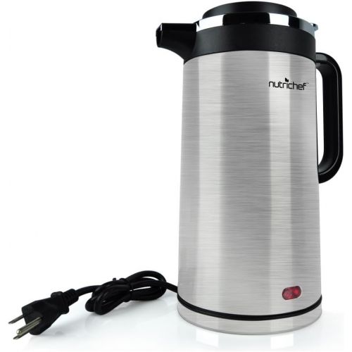  NutriChef AZPKWK23SR Electric Kettle, 2.25 pounds, Silver