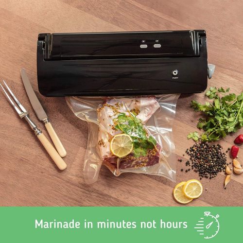  Nutri-Lock Vacuum Sealer Bags. 4 Rolls 11x25 and 8x25 (2x Each Size). Commercial Grade Bag Rolls. Works with FoodSaver and Sous Vide. Fits Inside Vac Sealer Machine.