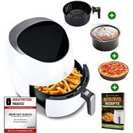 NUTRILOVERS NUTRI-FRYER Heissluftfritteuse XXL 2000W Power Airfryer 4.5L Gross mit Filter | Cool Touch | Digital Touchscreen mit Timer | Krosse Pommes Fritteuse ohne Fett & OEl | Rezepte & Pommes