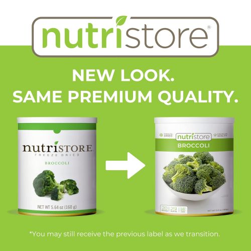  Nutristore Freeze Dried Broccoli 20 Servings 5.64 OZ 25 Year Shelf Life Amazing Taste Healthy Snack Emergency and Survival Food