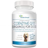 Nutrition Strength Coenzyme Q10 for Dogs Grain-Free Supplement, Ubiquinol - The Electron-Rich Form of CoQ10, Promotes Heart Health, Cognitive and Energy Support for Dogs, 120 Chewa