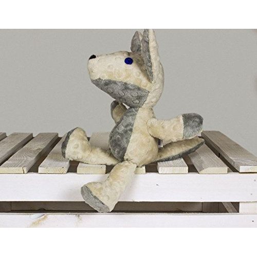  NuvaArt Stuffed Wolf, Plush Wolf, Handmade Wolf, Soft Toy, Mascot Wolf, Zachary