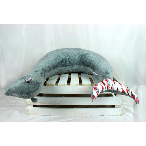  NuvaArt Seal Nursing Pillow, Handmade Breastfeeding Pillow, Support Pillow, Nursery Decor Playmate, Feathers Grey