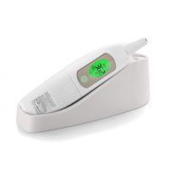 Nuvita 2071 Digitales Ohrthermometer | Baby Thermometer | Alarmfunktion&visueller Fieber Alarm | Schnelle, Genaue&Leichte Messung | Praktische Halterung | Beleuchtete Tasten | BPA