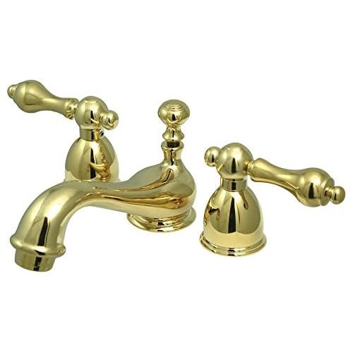  Nuvo ES3952AL Elements of Design Chicago 2-Handle 4 to 8 Mini Widespread Lavatory Faucet with Brass Pop-Up, 4-1/2, Polished Brass