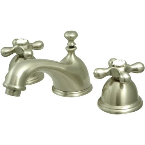  Nuvo ES3968AX Elements of Design Chicago 2-Handle 8 to 16 Widespread Lavatory Faucet with Brass Pop-Up, 6-1/2, Brushed Nickel