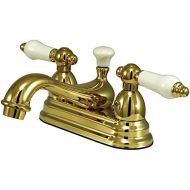 Nuvo ES3602PL Elements of Design Chicago 2-Handle 4 Center Set Lavatory Faucet with Brass Pop-Up, 4-1/2, Polished Brass