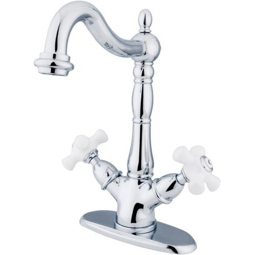  Nuvo Elements of Design ES1491PX New Orleans 2-Handle 4 Centerset Lavatory Faucet with Optional Deck Plate, 6- 1/2, Polished Chrome