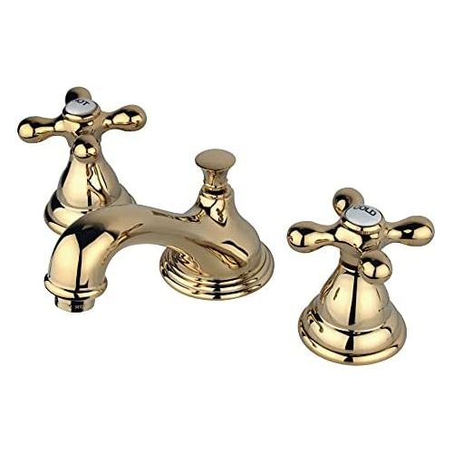  Nuvo ES5562AX Elements of Design Royale 2-Handle 8 to 16 Widespread Lavatory Faucet with Brass Pop-Up, 4-3/4, Polished Brass