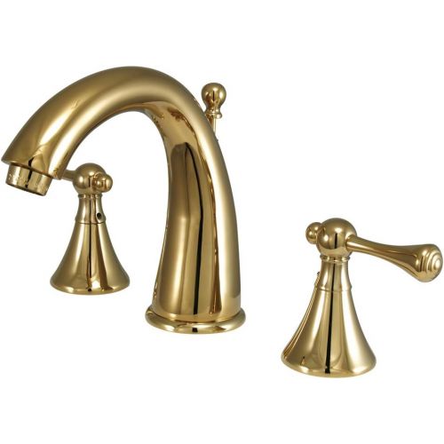  Nuvo Elements of Design ES2972BL St. Charles 2-Handle 8 to 16 Widespread Lavatory Faucet with Brass Pop-Up, 5-1/2, Polished Brass