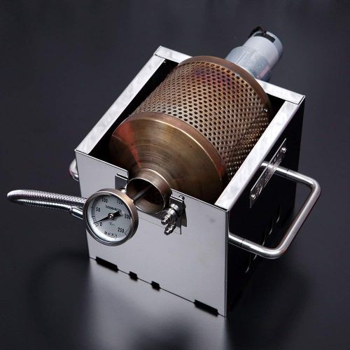  KALDI Mini Size (200~250g) Home Coffee Roaster Including Thermometer -Gas Burner Required (Motorize with Sampler & Hopper)