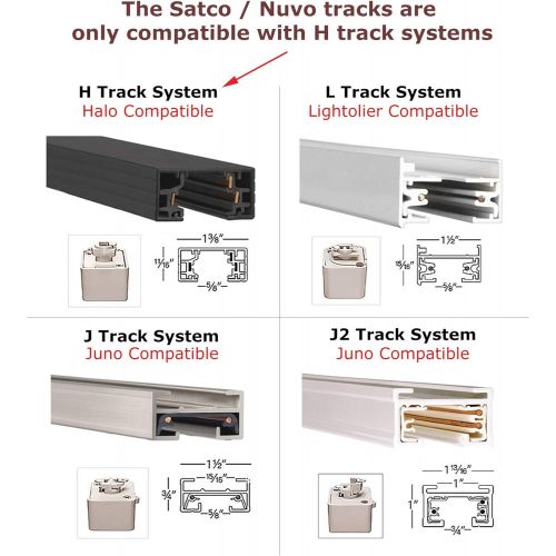  Satco TK427 Track Kit 12W LED Angle Arm