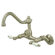 Nuvo Elements of Design ES3228PL Hot Springs 2-Handle Wall Mount Kitchen Faucet, 8- 1/2, Brushed Nickel