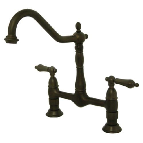  Nuvo Elements of Design ES1175AL New Orleans 2-Handle 8 Center Bridge Kitchen Faucet, 8-1/2, Oil Rubbed Bronze