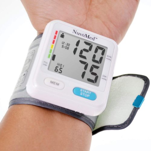  NuvoMed Blood Pressure Monitor Accurate Pulse Rate Monitoring Automatic Electronic Monitors Bp Tracking Machine Arrhythmia Detection Best Health Kit LCD Screen (Smartphone Bluetooth Compat