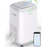 Nuwave OxyPure ZERO Smart Air Purifiers, ZERO Waste & ZERO Filter Replacements, Covers Up to 2002 Sq.Ft. for Home Large Room Bedroom, 30°, 60°, 90° Vents, 6 Fan Speeds, Sleep Mode, Timer, white