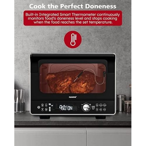  Nuwave TODD ENGLISH iQ360 Digital Smart Oven, 20-in-1 Convection Infrared Grill Griddle Combo, 34-Qt Mega Capacity, 1800 Watts, Adjustable Triple Surround Heat Zones, Smart Thermometer, WIFI Enabled