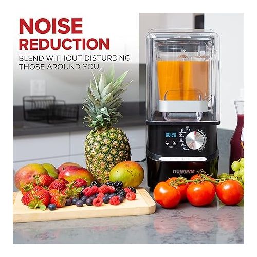  Nuwave Infinity Noise Reduction Blender, Sealed Sound Enclosure, Professional Grade, Digital Controls, 56oz Tritan Jar, Laser-Cut Stainless-Steel -Blades & Heavy-Duty Metal Gears