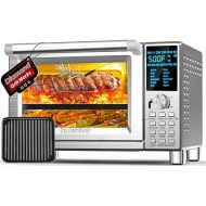 NUWAVE Bravo XL Air Fryer Convection Toaster Oven Countertop, 112-in-1 Smart Grill Combo with Original Flavors & Marks, Adjustable Heating Zones for Pizza, Roast, Bake, 50-500°F, Stainless Steel, 30QT